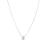 Pear Stone Cable Necklace Sterling Silver, Moonstone