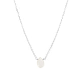 Stoned By Gem Jar-Moonstone Pear Cable Chain Necklace | 6mm-Necklaces-Blue Ruby Jewellery-Vancouver Canada