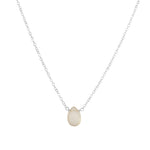 Stoned By Gem Jar-Moonstone Pear Cable Chain Necklace-Necklaces-Sterling Silver, Moonstone-Blue Ruby Jewellery-Vancouver Canada