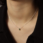 Stoned By Gem Jar-Pear Stone Curb Necklace-Necklaces-Blue Ruby Jewellery-Vancouver Canada