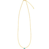 Stoned By Gem Jar-Turquoise Pear Cable Chain Necklace | 6mm-Necklaces-Blue Ruby Jewellery-Vancouver Canada