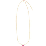 Stoned By Gem Jar-Pink Sapphire Pear Cable Chain Necklace | 6mm-Necklaces-Blue Ruby Jewellery-Vancouver Canada