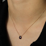 Stoned By Gem Jar-Pear Stone Curb Necklace-Necklaces-Blue Ruby Jewellery-Vancouver Canada