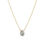 Stoned By Gem Jar-Rutilated Quartz Pear Cable Chain Necklace-Necklaces-14k Gold Filled, Rutilated Quartz-Blue Ruby Jewellery-Vancouver Canada