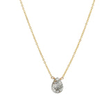 Stoned By Gem Jar-Rutilated Quartz Pear Cable Chain Necklace-Necklaces-14k Gold Filled, Rutilated Quartz-Blue Ruby Jewellery-Vancouver Canada