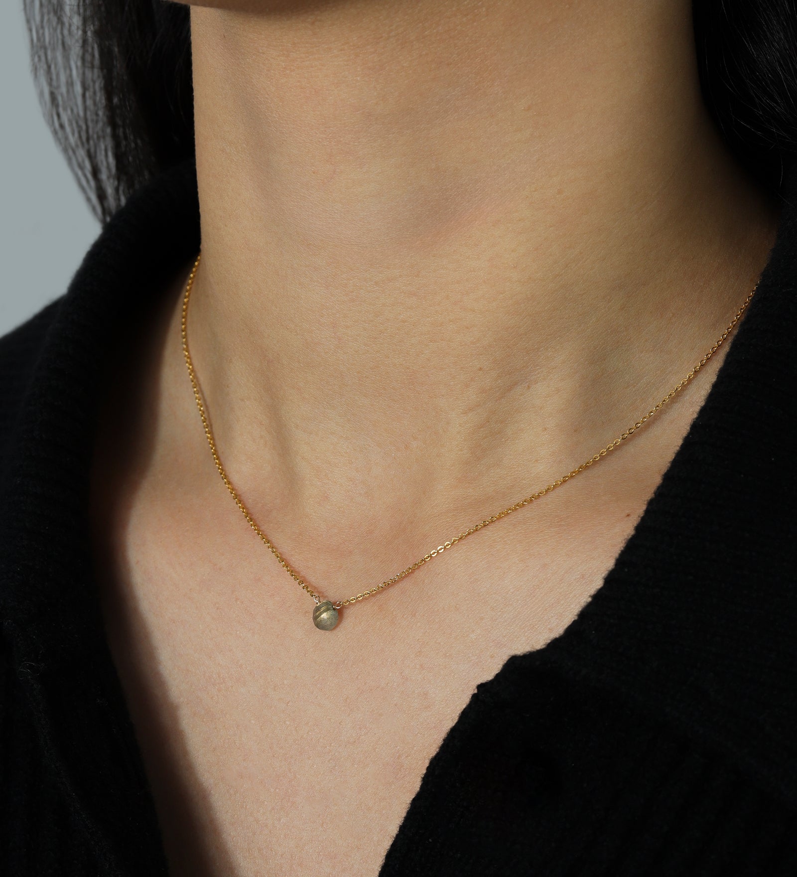 Stoned by Gem Jar-Heart Stone Cable Chain Necklace-Necklaces-14k Gold Filled, Labradorite-Blue Ruby Jewellery-Vancouver Canada