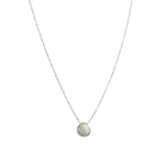 Stoned By Gem Jar-Labradorite Heart Cable Chain Necklace-Necklaces-Sterling Silver, Labradorite-Blue Ruby Jewellery-Vancouver Canada