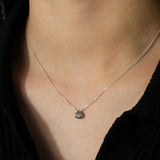 Stoned by Gem Jar-Heart Stone Cable Chain Necklace-Necklaces-Sterling Silver, Labradorite-Blue Ruby Jewellery-Vancouver Canada