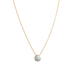 Stoned By Gem Jar-Labradorite Heart Cable Chain Necklace-Necklaces-14k Gold Filled, Labradorite-Blue Ruby Jewellery-Vancouver Canada
