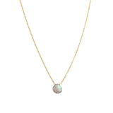 Stoned By Gem Jar-Labradorite Heart Cable Chain Necklace-Necklaces-14k Gold Filled, Labradorite-Blue Ruby Jewellery-Vancouver Canada