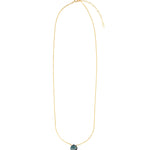 Stoned By Gem Jar-London Blue Topaz Heart Cable Chain Necklace-Necklaces-Blue Ruby Jewellery-Vancouver Canada