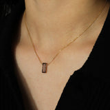 Stoned By Gem Jar-Rectangle Stone Cable Necklace-Necklaces-Blue Ruby Jewellery-Vancouver Canada
