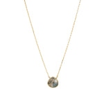 Stoned by Gem Jar-Heart Bezel Stone Box Chain Necklace-Necklaces-14k Gold Filled, 14k Gold Vermeil, Labradorite-Blue Ruby Jewellery-Vancouver Canada