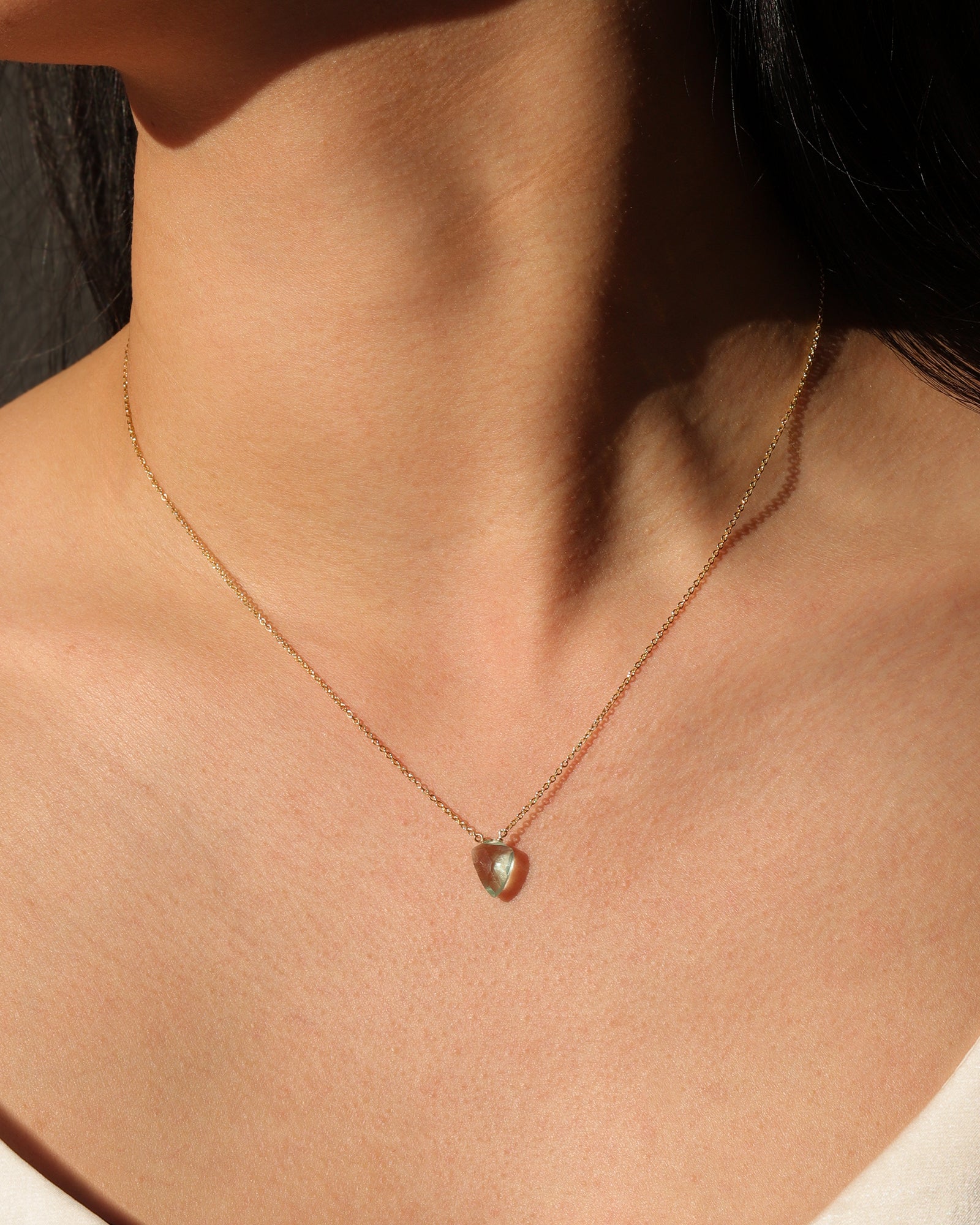 Stoned By Gem Jar-Triangle Stone Box Chain Necklace-Necklaces-Blue Ruby Jewellery-Vancouver Canada