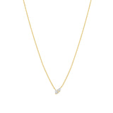 Goldhive-Double Teardrop Diamond Necklace-Necklaces-14k Yellow Gold, Diamond-Blue Ruby Jewellery-Vancouver Canada