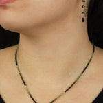 Stoned By Gem Jar-Green Tourmaline Wire Wrap Drop Hooks-Earrings-Blue Ruby Jewellery-Vancouver Canada