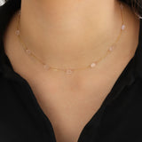 Stoned By Gem Jar-12 Station Oval Stone Necklace-Necklaces-Blue Ruby Jewellery-Vancouver Canada