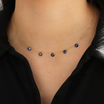 Stoned By Gem Jar-Five Stone Drop Necklace-Necklaces-Blue Ruby Jewellery-Vancouver Canada