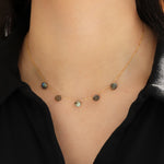 Stoned By Gem Jar-Five Stone Drop Necklace-Necklaces-Blue Ruby Jewellery-Vancouver Canada