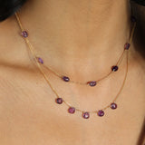 Stoned By Gem Jar-Five Stone Drop Necklace-Necklaces-Blue Ruby Jewellery-Vancouver Canada