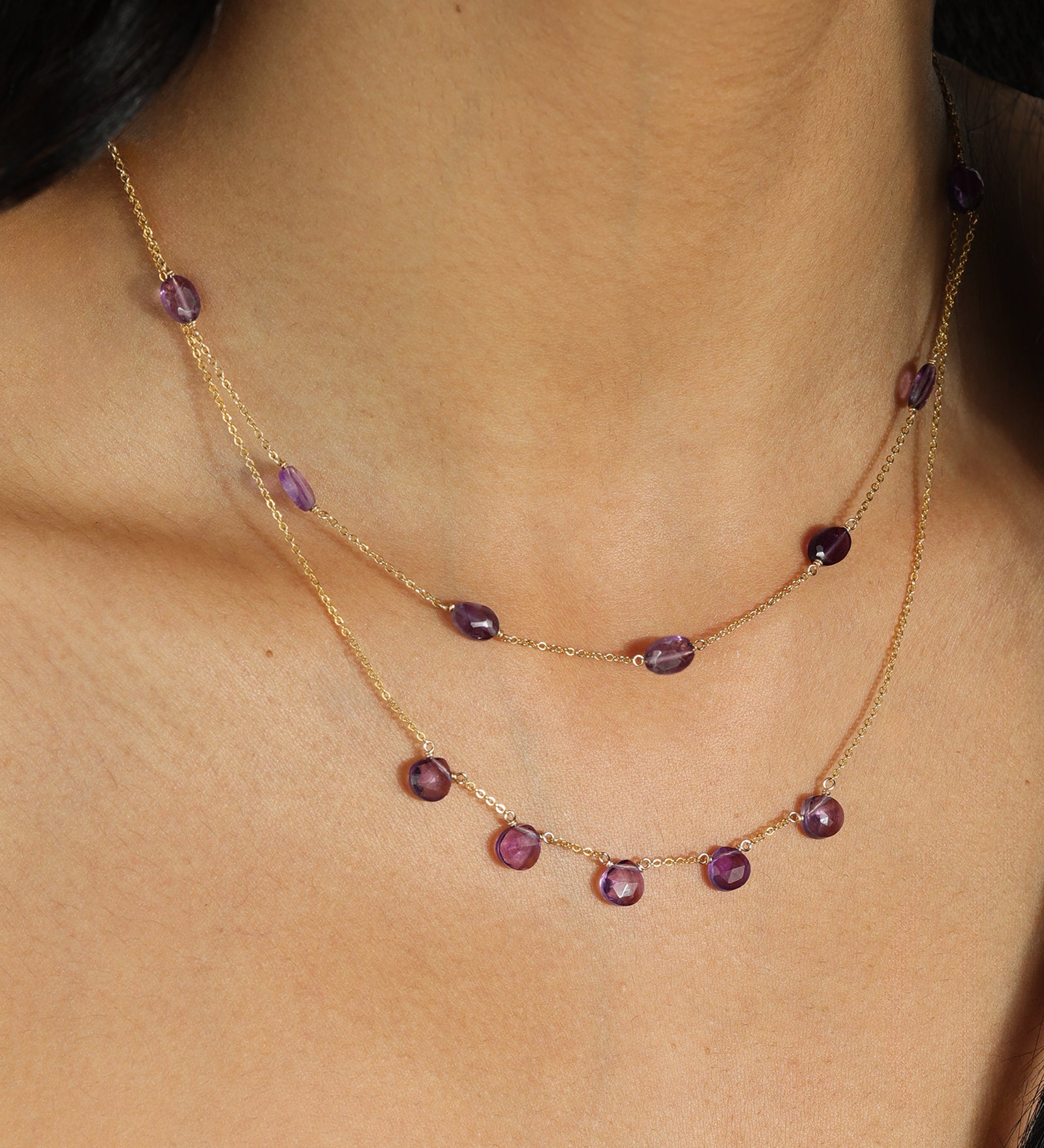 Stoned By Gem Jar-Five Stone Drop Necklace-Necklaces-Blue Ruby Jewellery-Vancouver Canada