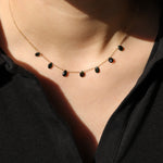 Stoned By Gem Jar-Seven Pear Stone Drop Necklace-Necklaces-Blue Ruby Jewellery-Vancouver Canada