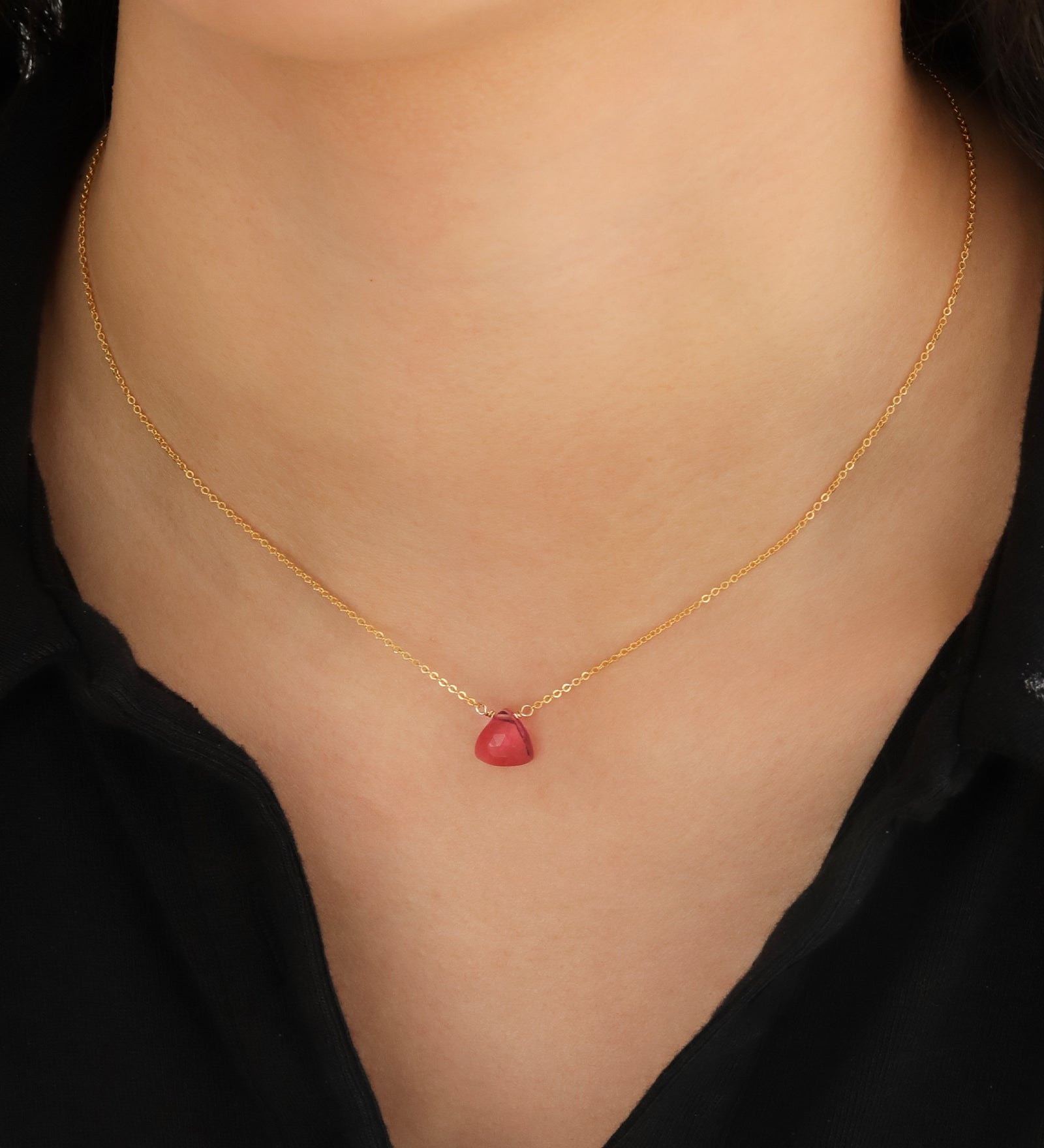 Stoned By Gem Jar-Trillion Stone Cable Chain Necklace-Necklaces-Blue Ruby Jewellery-Vancouver Canada
