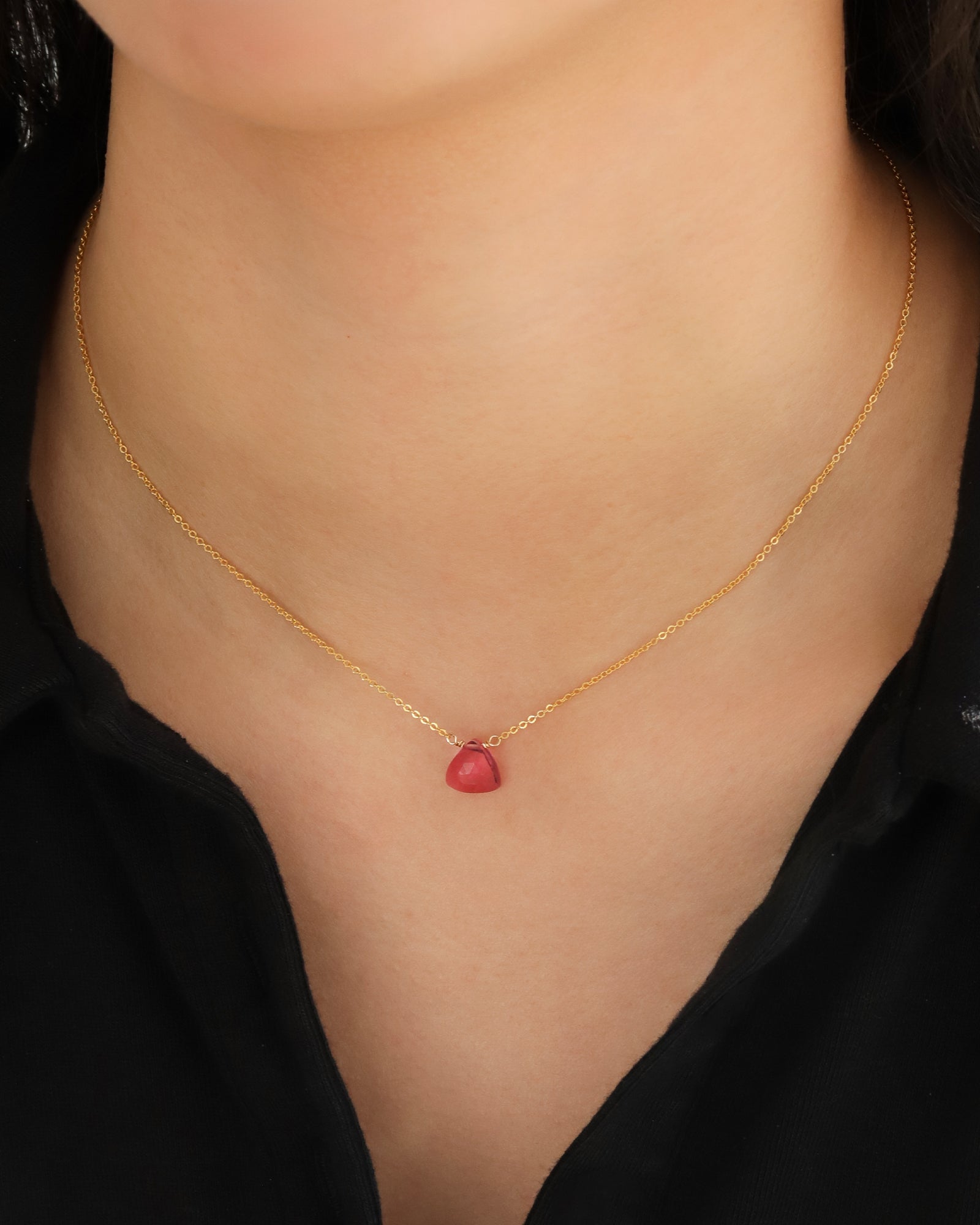 Stoned By Gem Jar-Trillion Stone Cable Chain Necklace-Necklaces-Blue Ruby Jewellery-Vancouver Canada