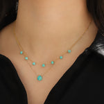 Stoned By Gem Jar-Heart Stone Curb Chain Necklace-Necklaces-Blue Ruby Jewellery-Vancouver Canada