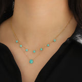 Stoned By Gem Jar-Heart Stone Curb Chain Necklace-Necklaces-Blue Ruby Jewellery-Vancouver Canada