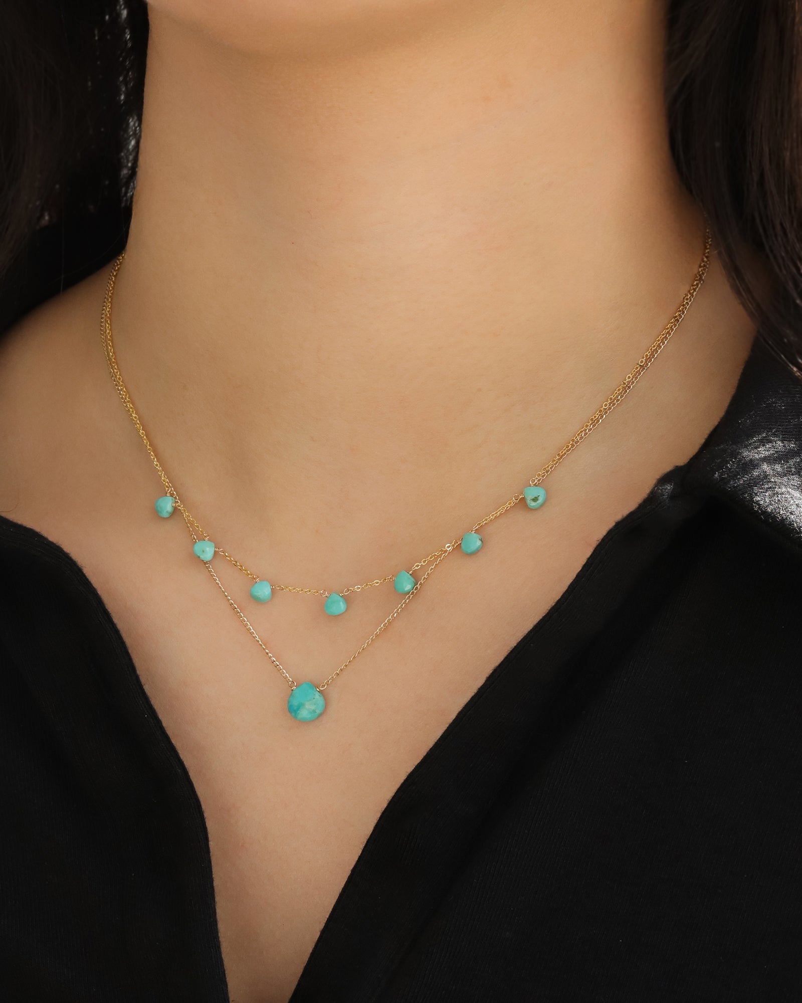 Stoned By Gem Jar-Heart Stone Curb Chain Necklace-Necklaces-Blue Ruby Jewellery-Vancouver Canada