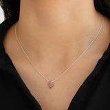 Stoned By Gem Jar-Pear Stone Box Chain Necklace-Necklaces-Blue Ruby Jewellery-Vancouver Canada