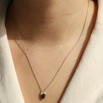 Stoned By Gem Jar-Prehnite Marquise Box Chain Necklace-Necklaces-Blue Ruby Jewellery-Vancouver Canada