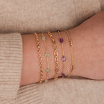Stoned By Gem Jar-Six Oval Station Bracelet-Bracelets-Blue Ruby Jewellery-Vancouver Canada