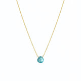 Stoned By Gem Jar-Apatite Heart Cable Chain Necklace-Necklaces-14k Gold Filled, Apatite-Blue Ruby Jewellery-Vancouver Canada