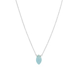Stoned By Gem Jar-Blue Chalcedony Marquise Cable Chain Necklace-Necklaces-Sterling Silver, Blue Chalcedony-Blue Ruby Jewellery-Vancouver Canada
