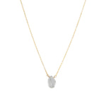 Prasiolite Pear Cable Chain Necklace 14k Gold Filled, Prasiolite
