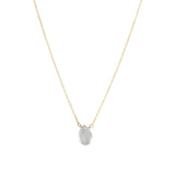 Prasiolite Pear Cable Chain Necklace 14k Gold Filled, Prasiolite