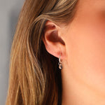 Stoned By Gem Jar-Labradorite Teardrop Floating Drop Huggies | 12mm-Earrings-Blue Ruby Jewellery-Vancouver Canada