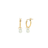 Sky Blue Topaz Teardrop Floating Drop Huggies | 12mm 14k Gold Filled, Sky Blue Topaz