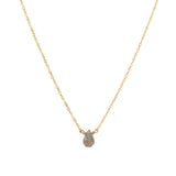 Labradorite Briolette Cable Chain Necklace 14k Gold Filled, Labradorite