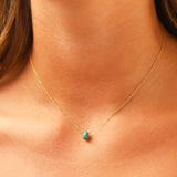Stoned By Gem Jar-Turquoise Briolette Cable Chain Necklace | 8mm-Necklaces-Blue Ruby Jewellery-Vancouver Canada