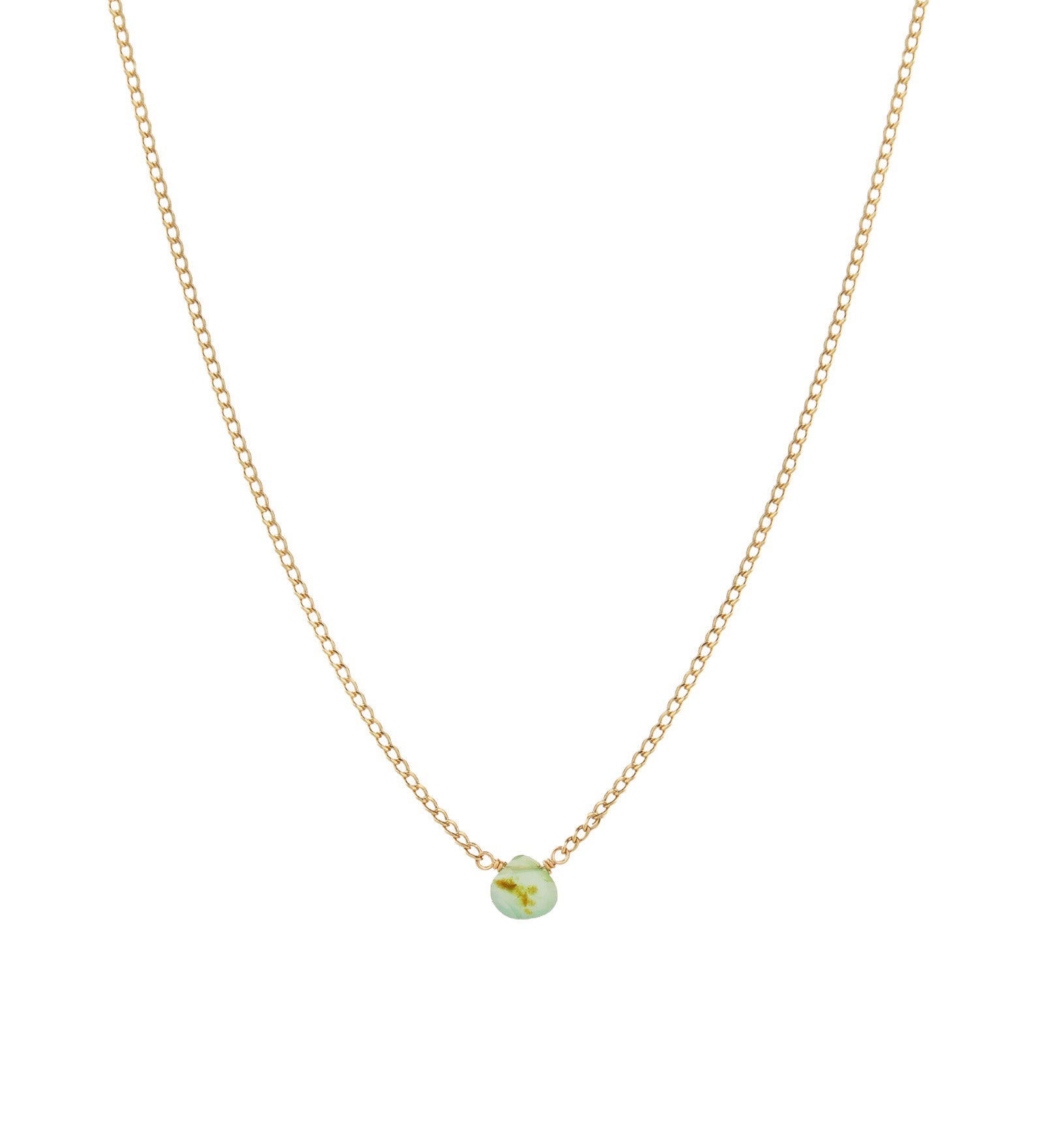 Preuvian Opal Heart Curb Chain Necklace 14k Gold Filled, Peruvian Opal