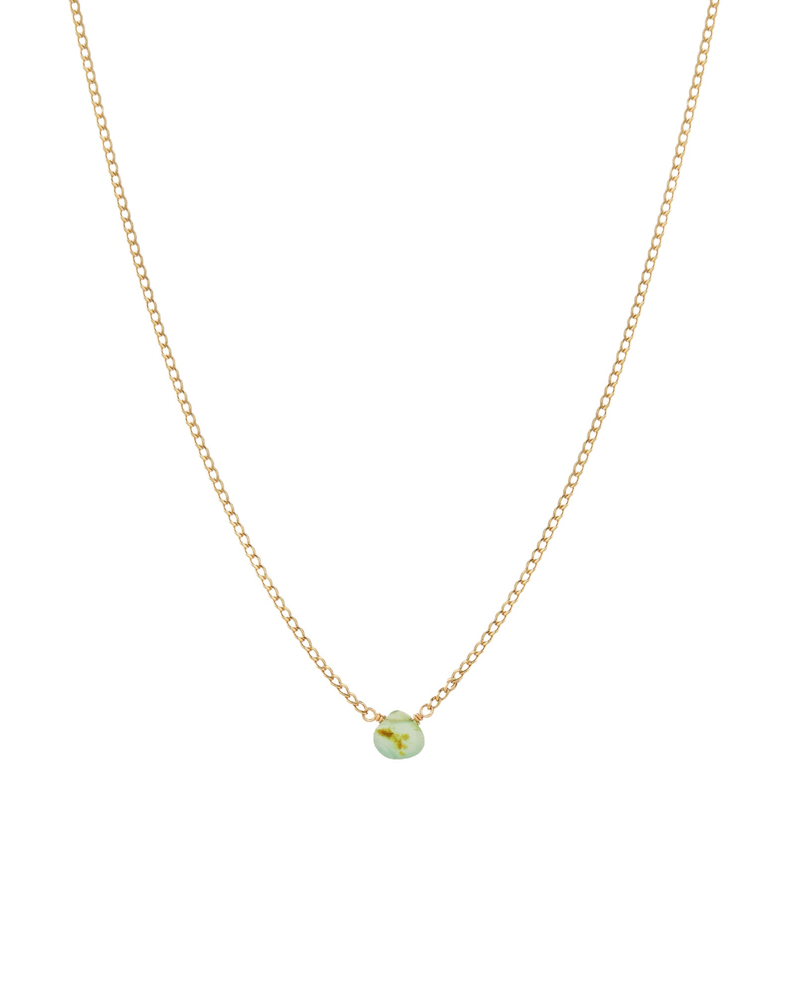 Preuvian Opal Heart Curb Chain Necklace 14k Gold Filled, Peruvian Opal
