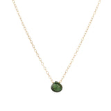 Apatite Heart Cable Chain Necklace 14k Gold Filled, Apatite