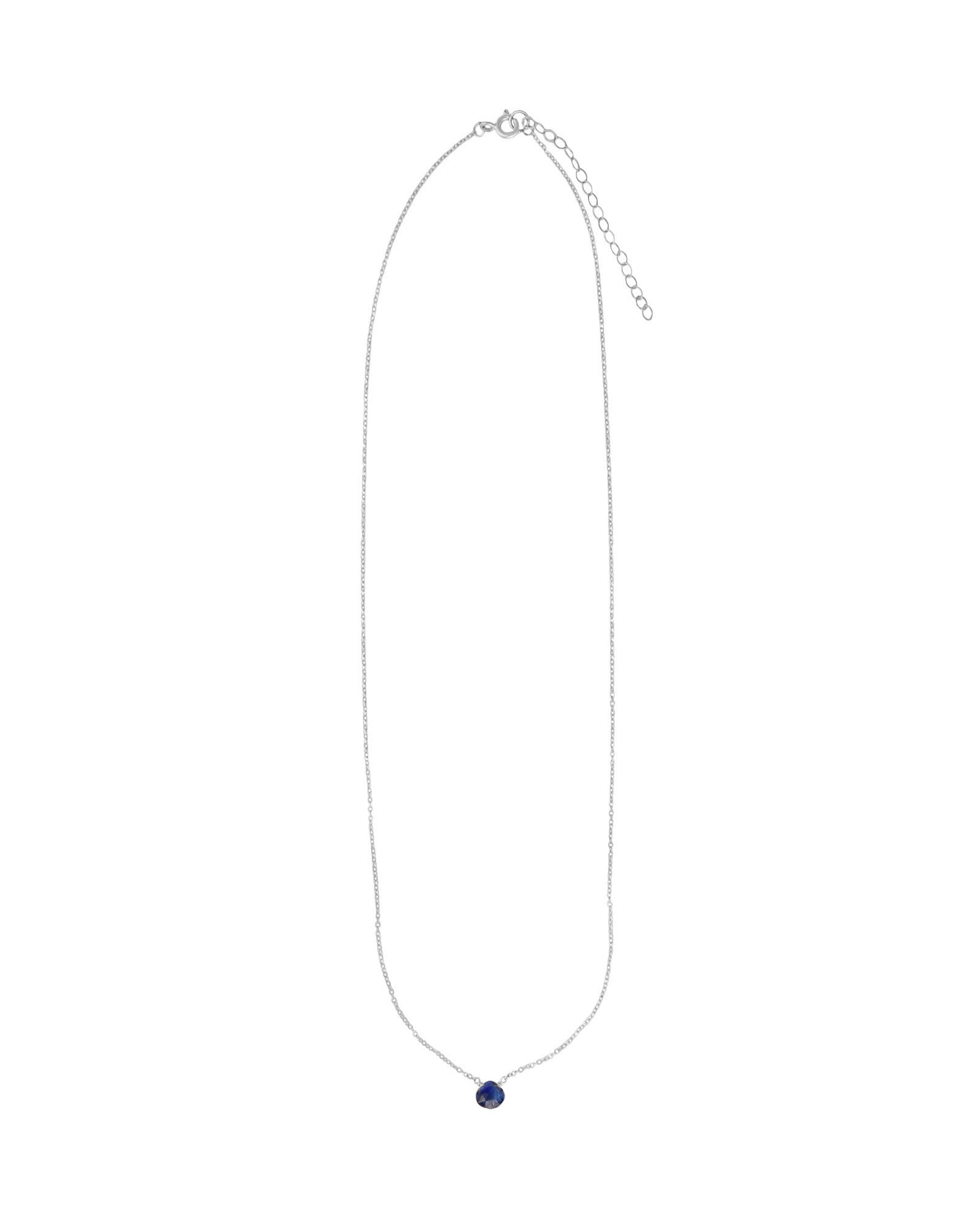 Stoned By Gem Jar-Blue Kyanite Heart Cable Chain Necklace | 6mm-Necklaces-Blue Ruby Jewellery-Vancouver Canada