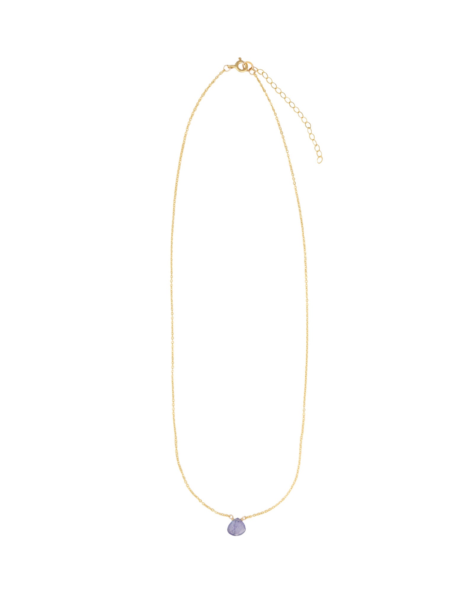 Stoned By Gem Jar-Tanzanite Heart Cable Chain Necklace | 8mm-Necklaces-Blue Ruby Jewellery-Vancouver Canada