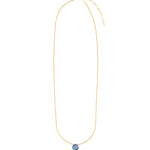 Stoned By Gem Jar-Blue Kyanite Heart Cable Chain Necklace | 10mm-Necklaces-Blue Ruby Jewellery-Vancouver Canada