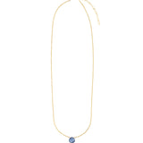 Stoned By Gem Jar-Blue Kyanite Heart Cable Chain Necklace | 10mm-Necklaces-Blue Ruby Jewellery-Vancouver Canada