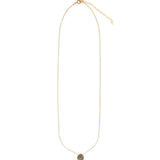 Labradorite Heart Curb Chain Necklace 14k Gold Filled, Labradorite